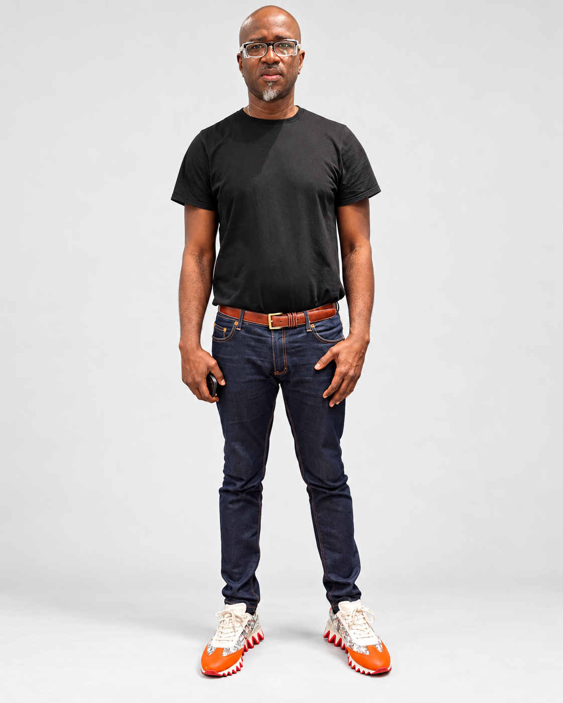 Yoothforever African- Inspired Slim Fit Denim Jeans - Blue